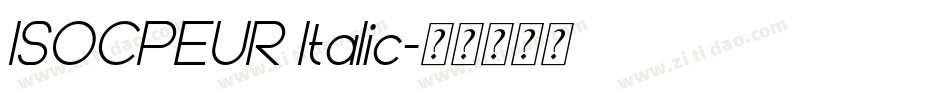 ISOCPEUR Italic字体转换
